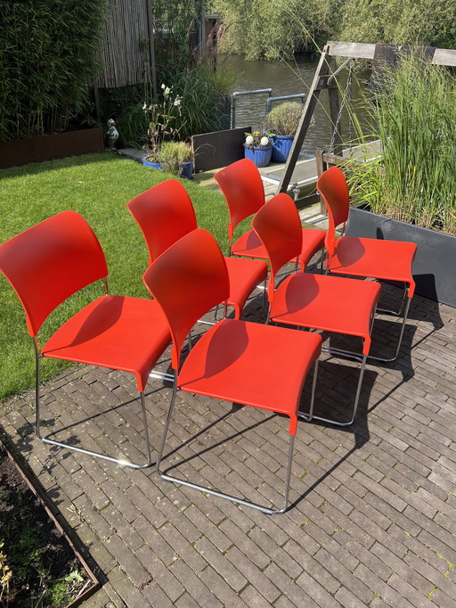 6X Vitra Sim Stoelen, Jasper Morrison