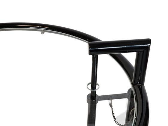 Image 1 of Design Side Table - Eileen Gray Style - Metal - Glass - 80s