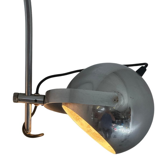 Image 1 of Gepo - Space Age Wandlamp - Volledig Chroom - Oogbol Spot - Nederlands Ontwerp