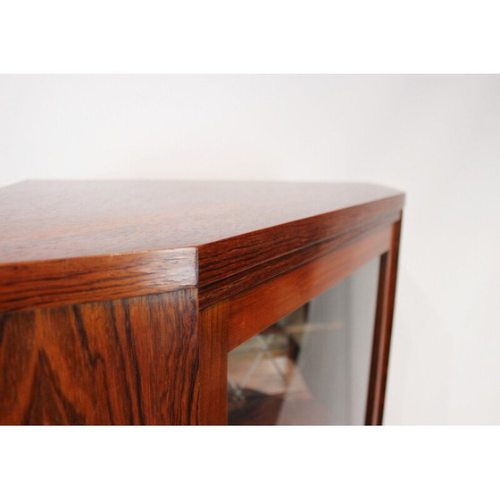 Image 1 of Vintage hoekkast met palissanderhouten barkast, Denemarken 1960