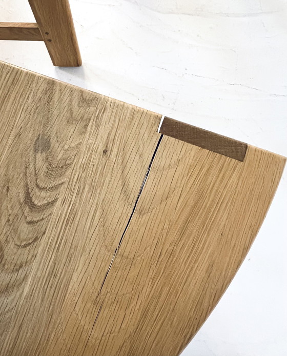 Image 1 of Eikenhouten Salontafel Met Krukjes