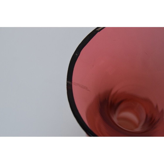 Image 1 of Vintage vaas van Tsjechisch kunstglas door Glaswerk Novy Bor, jaren 1950