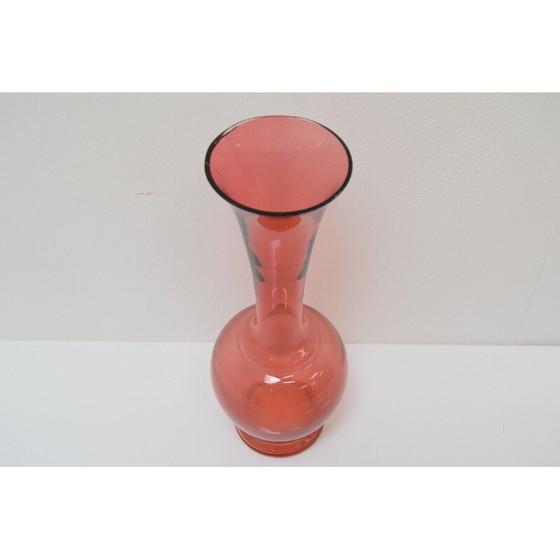 Image 1 of Vintage vaas van Tsjechisch kunstglas door Glaswerk Novy Bor, jaren 1950