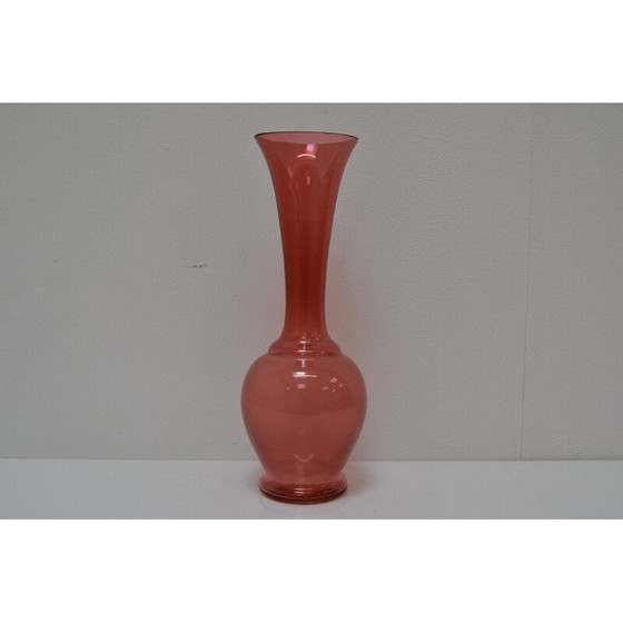 Image 1 of Vintage vaas van Tsjechisch kunstglas door Glaswerk Novy Bor, jaren 1950