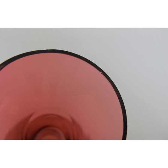 Image 1 of Vintage vaas van Tsjechisch kunstglas door Glaswerk Novy Bor, jaren 1950