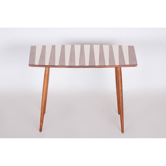 Image 1 of Mid century beukenhouten en formica tafel, 1950