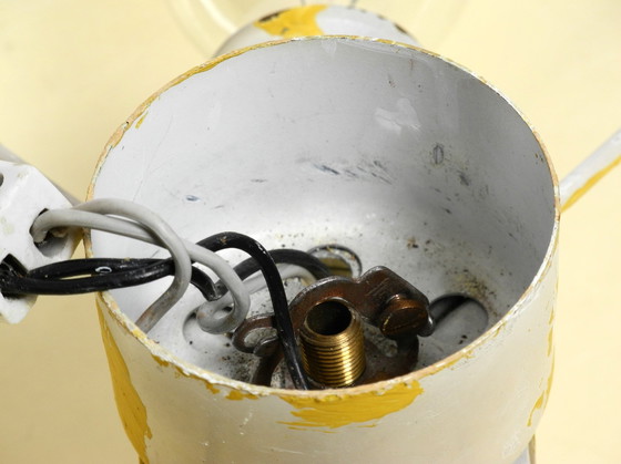 Image 1 of Prachtige Mid Century Moderne Vierkante Glasvezel Plafond- of Wandlamp