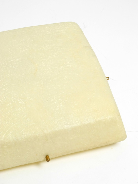 Image 1 of Prachtige Mid Century Moderne Vierkante Glasvezel Plafond- of Wandlamp