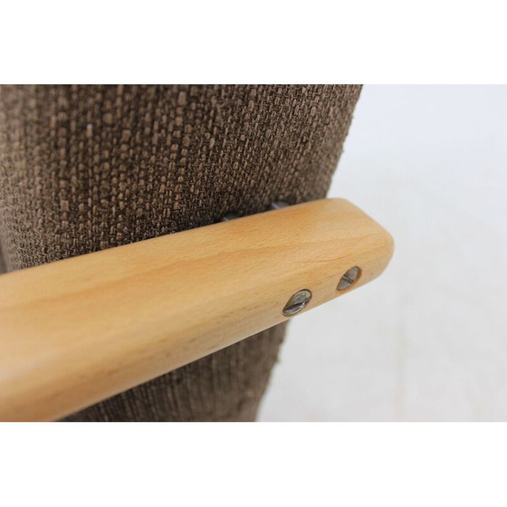 Image 1 of Set van 2 vintage grijze fauteuils van Jindřich Halabala