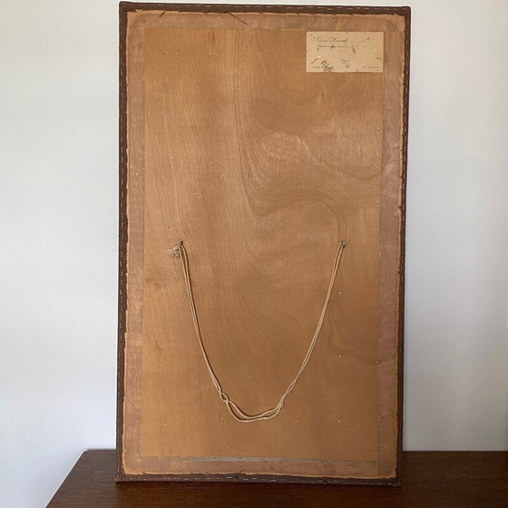 Image 1 of Vintage schilderij met glazen diamanten Boeket van Thérèse Hémery, Frankrijk 1970