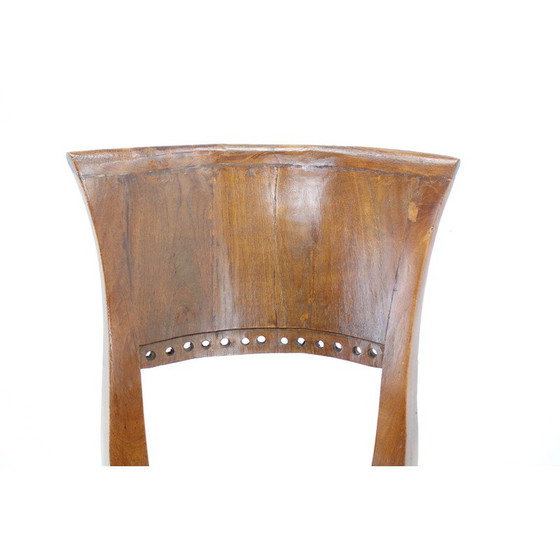 Image 1 of Paar vintage massief teakhouten stoelen, India 1980