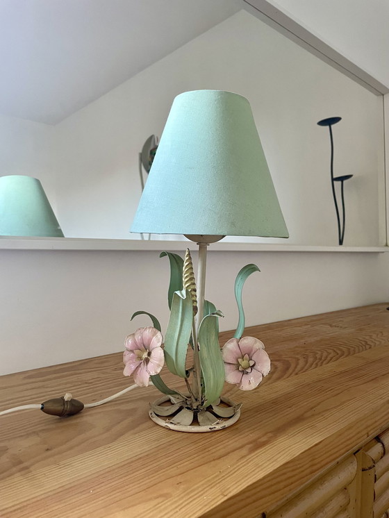 Image 1 of Vintage Italiaanse designlamp - Fleurs Et Foliage