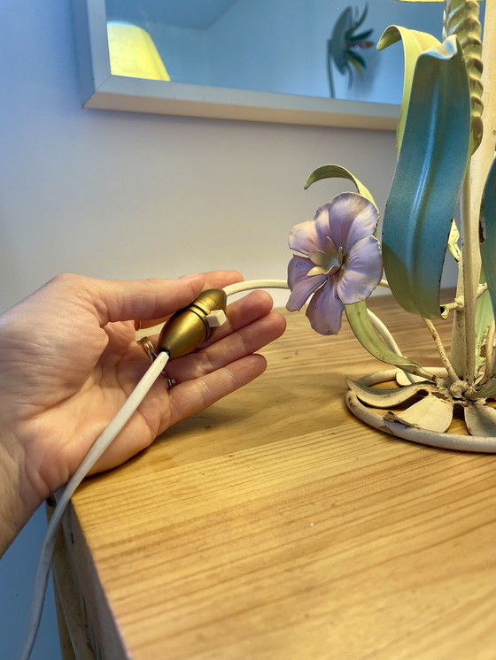 Image 1 of Vintage Italiaanse designlamp - Fleurs Et Foliage