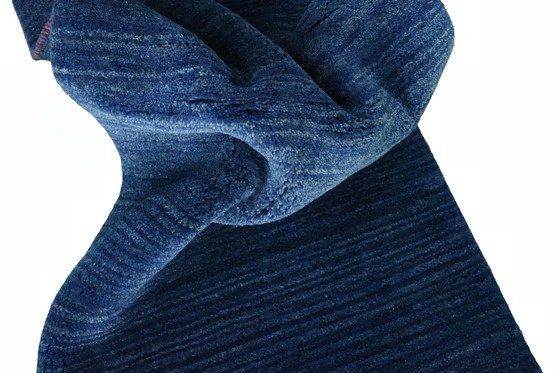 Image 1 of Handgeknoopt Gabbeh Loribaft - 145 X 72 Cm - Blauw