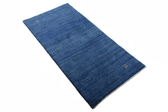 Image 1 of Handgeknoopt Gabbeh Loribaft - 145 X 72 Cm - Blauw