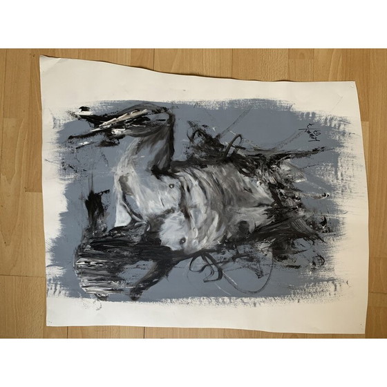 Image 1 of Vintage schilderij body 1 door Lemmy Gonthier, 2017