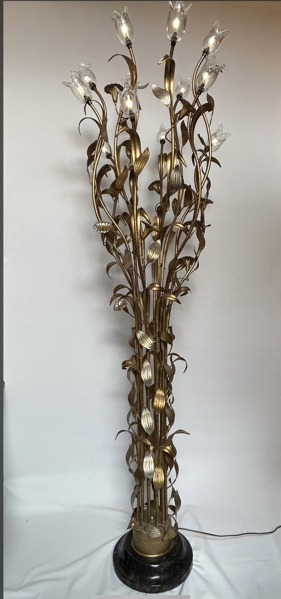 Image 1 of Vloerlamp L’originale SRL Italia Murano kelken vergeuld