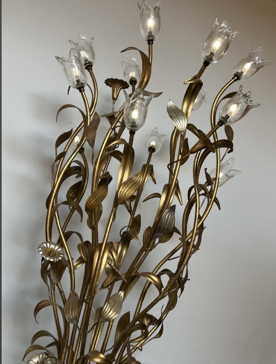 Image 1 of Vloerlamp L’originale SRL Italia Murano kelken vergeuld