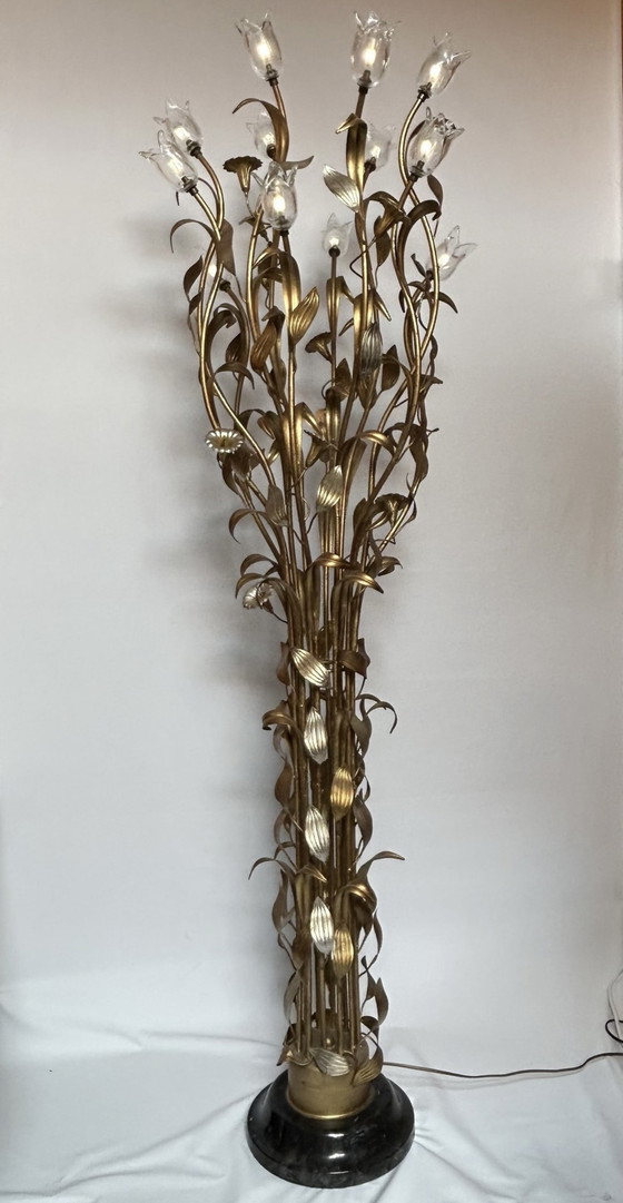 Image 1 of Vloerlamp L’originale SRL Italia Murano kelken vergeuld