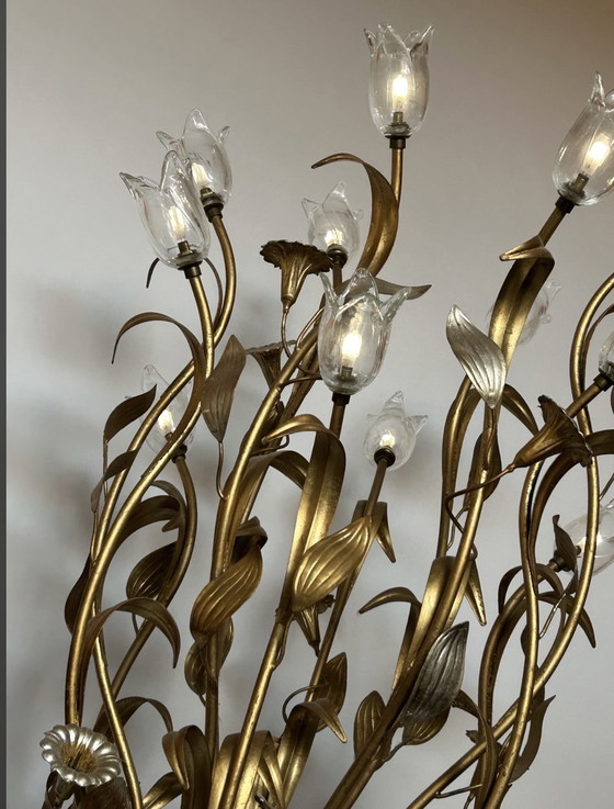 Image 1 of Vloerlamp L’originale SRL Italia Murano kelken vergeuld