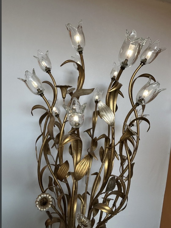 Image 1 of Vloerlamp L’originale SRL Italia Murano kelken vergeuld