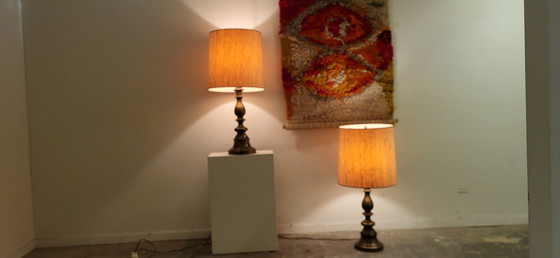 Image 1 of Twee Stiffel Style Lampen Hollywood Regency