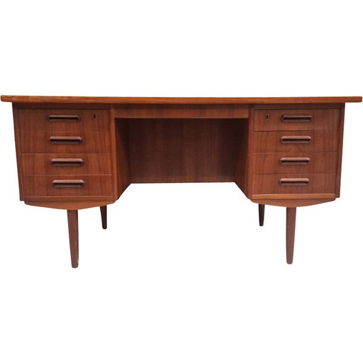 Scandinavisch teakhouten bureau, Denemarken 1970