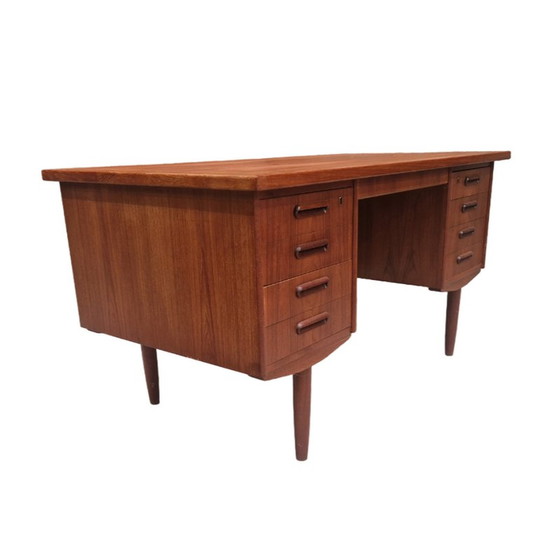 Image 1 of Scandinavisch teakhouten bureau, Denemarken 1970