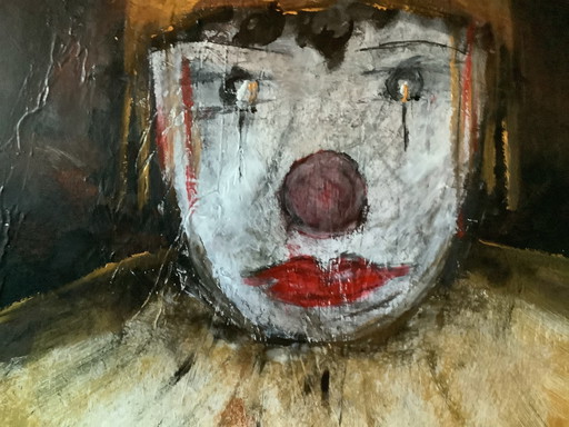 schilderij van EllesBB - 'the Clown" -