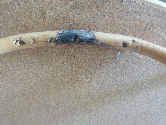 Image 1 of Vintage sokkel tafel rotan / formica