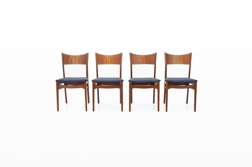 4x eetkamerstoelen, Denemarken, 1960S