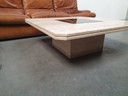 Vintage Georges Mathias travertin salontafel