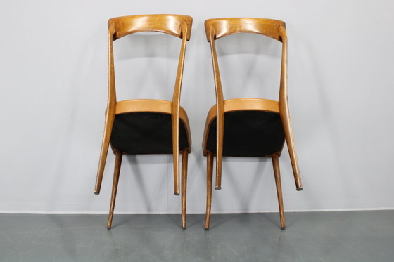 Image 1 of 1950S Set van Vier Italiaanse Eetkamerstoelen