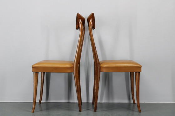 Image 1 of 1950S Set van Vier Italiaanse Eetkamerstoelen