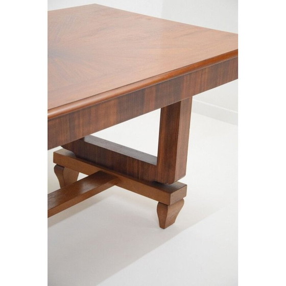 Image 1 of Art Deco ebbenhouten eettafel in macassar 1930