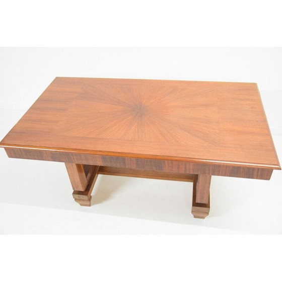 Image 1 of Art Deco ebbenhouten eettafel in macassar 1930