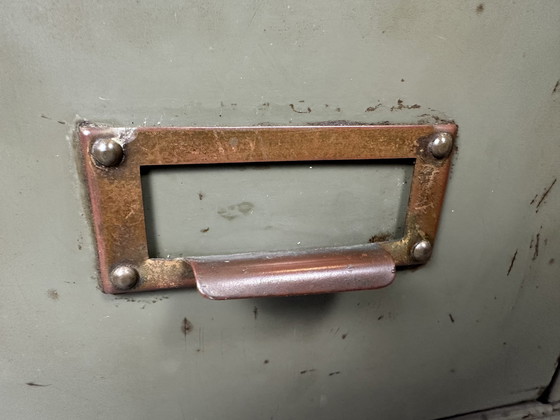 Image 1 of 2X Vintage Industrieel Ladekastje