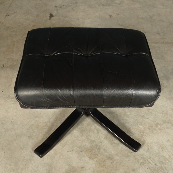 Image 1 of Vintage Unico Draaifauteuil Met Hocker – Jaren 70