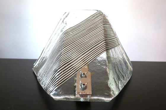 Image 1 of Vetri Murano Wandlamp van ijsglas, 1970