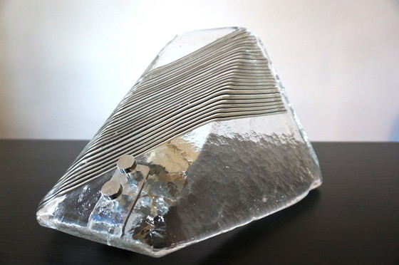 Image 1 of Vetri Murano Wandlamp van ijsglas, 1970