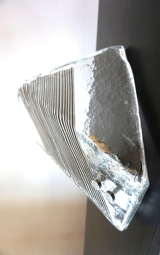 Image 1 of Vetri Murano Wandlamp van ijsglas, 1970