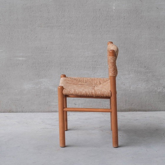 Image 1 of Set van 4 vintage rieten eetkamerstoelen, Italië 1960