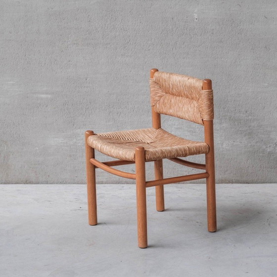 Image 1 of Set van 4 vintage rieten eetkamerstoelen, Italië 1960