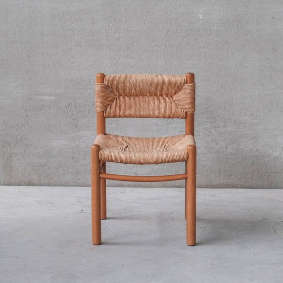 Image 1 of Set van 4 vintage rieten eetkamerstoelen, Italië 1960