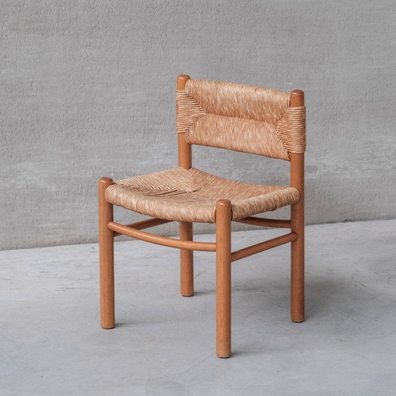 Image 1 of Set van 4 vintage rieten eetkamerstoelen, Italië 1960