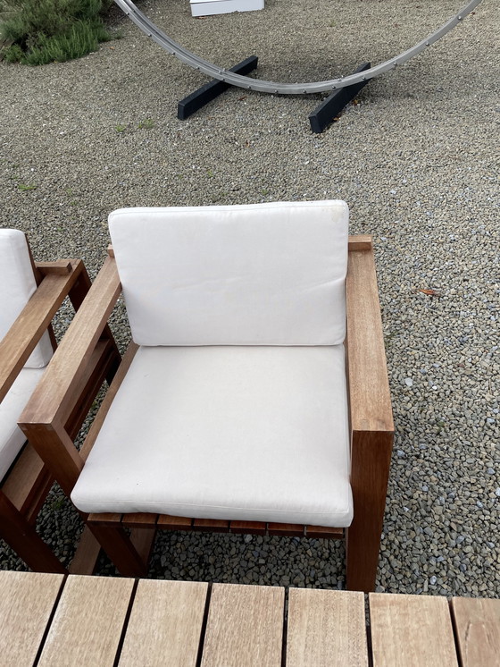 Image 1 of 4x Carl Hansen Son BK10 stoel Bodil Kjaer + 1x Carl Hansen Son BK15 Eettafel Bodil Kjaer