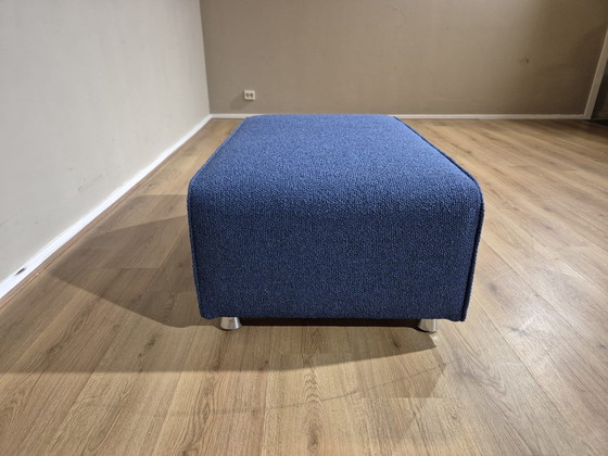 Image 1 of Nieuw - Leolux Ponton Next - Hocker - Poef - Blauw - Stof