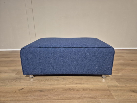 Image 1 of Nieuw - Leolux Ponton Next - Hocker - Poef - Blauw - Stof