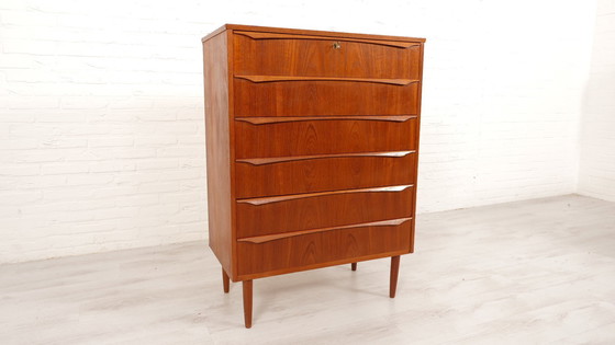 Image 1 of Vintage Deense Ladekast | Teak | 6 Lades | 106 Cm