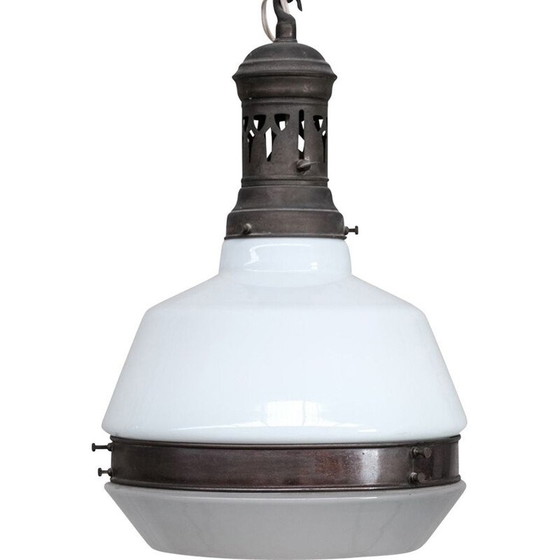 Image 1 of Vintage tweekleurige hanglamp, Frankrijk 1930